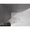 Mexen Velar L Duschwand Schiebbar Walk-in 90 x 200 cm, Frost 8 mm, Gebürstetes Kupfer - 871-090-003-33-65