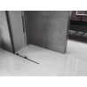 Mexen Velar L Duschwand, verschiebbar, Walk-in 120 x 200 cm, satiniert 8 mm, schwarz - 871-120-003-33-70