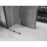 Mexen Velar L Duschwand zum Schieben Walk-in 110 x 200 cm, satiniert 8 mm, schwarz - 871-110-003-33-70