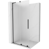 Mexen Velar L Duschwand zum Schieben Walk-in 110 x 200 cm, satiniert 8 mm, schwarz - 871-110-003-33-70