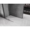 Mexen Velar L verschiebbare Duschwand Walk-in 90 x 200 cm, Frost 8 mm, Gun Metal - 871-090-003-33-95