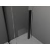 Mexen Velar L Duschwand zum Aufschieben Walk-in 100 x 200 cm, Frostglas 8 mm, schwarz - 871-100-003-33-70