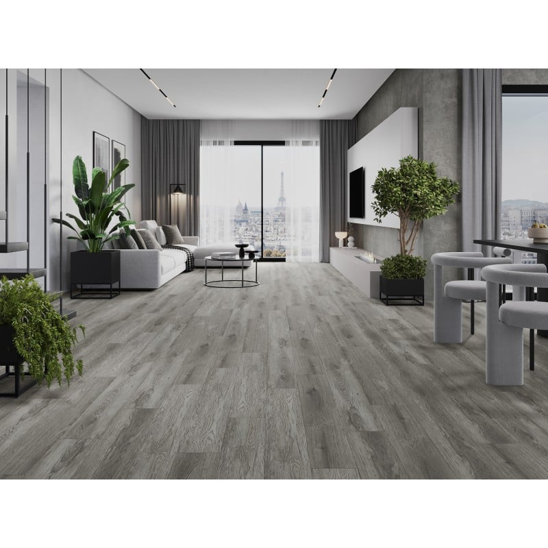 Mexen Claremont Muster von Vinylplatten SPC 6,5 mm, IXPE-Unterlage 1,5 mm, 4 V-Fuge, Eiche - F1039-S