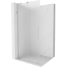 Mexen Velar L Duschwand verschiebbar Walk-in 90 x 200 cm, Frost 8 mm, gebürsteter Nickel - 871-090-003-33-97