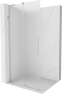 Mexen Velar L Duschwand verschiebbar Walk-in 90 x 200 cm, Frost 8 mm, gebürsteter Nickel - 871-090-003-33-97