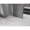 Mexen Velar L Duschwand verschiebbar Walk-in 90 x 200 cm, Frost 8 mm, gebürsteter Nickel - 871-090-003-33-97