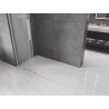 Mexen Velar L Duschwand Schiebetür Walk-in 120 x 200 cm, 8 mm Milchglas, gebürsteter Nickel - 871-120-003-33-97