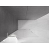 Mexen Velar L Duschwand Schiebetür Walk-in 120 x 200 cm, 8 mm Milchglas, gebürsteter Nickel - 871-120-003-33-97