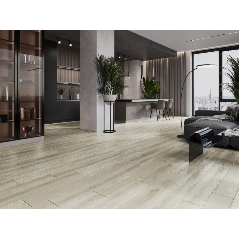 Mexen Sky Valley Probe von SPC-Vinylpaneelen 6,5 mm, IXPE-Unterlage 1,5 mm, 4 V-Fuge, Eiche - F1040-S
