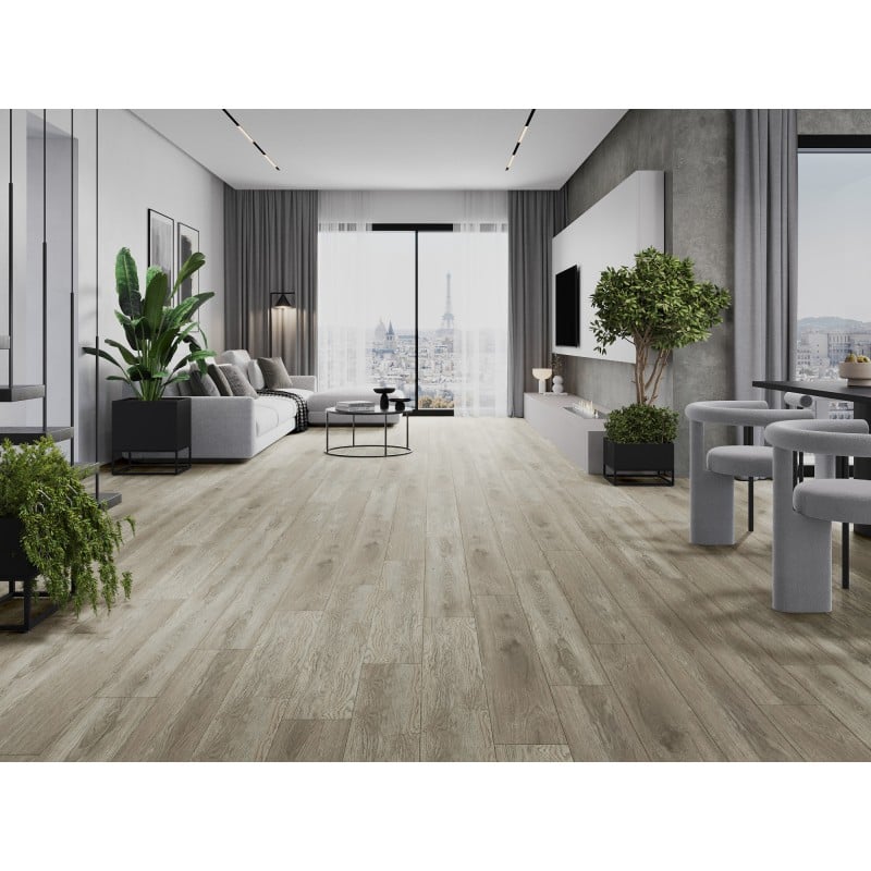 Mexen Sky Valley Probe von SPC-Vinylpaneelen 6,5 mm, IXPE-Unterlage 1,5 mm, 4 V-Fuge, Eiche - F1040-S