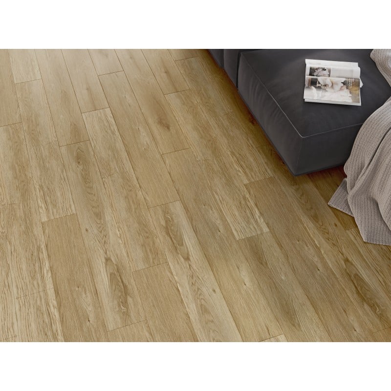 Mexen Manhattan Probe von SPC-Vinylpaneelen 6,5 mm, IXPE-Unterlage 1,5 mm, 4-V-Fuge, Eiche - F1041-S