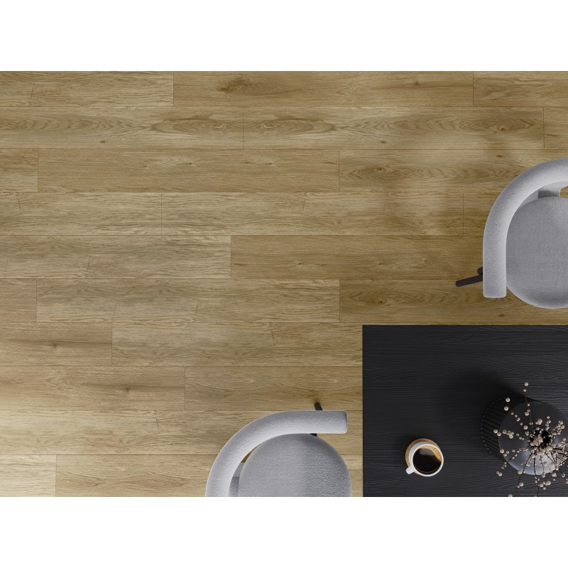 Mexen Manhattan Probe von SPC-Vinylpaneelen 6,5 mm, IXPE-Unterlage 1,5 mm, 4-V-Fuge, Eiche - F1041-S