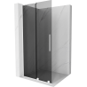Mexen Velar L begehbare Duschwand schiebbar Walk-in 100 x 200 cm, graphit 8 mm, weiß - 871-100-003-43-20