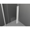 Mexen Velar L Duschwand verschiebbar Walk-in 110 x 200 cm, graphit 8 mm, weiß - 871-110-003-43-20