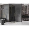 Mexen Velar L Duschwand verschiebbar Walk-in 90 x 200 cm, Graphit 8 mm, Gold - 871-090-003-43-50