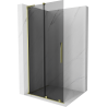 Mexen Velar L Schiebetrennwand Walk-in 110 x 200 cm, graphit 8 mm, gold - 871-110-003-43-50