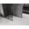 Mexen Velar L Schiebeduschwand Walk-in 110 x 200 cm, Graphit 8 mm, gebürstetes Gold - 871-110-003-43-55