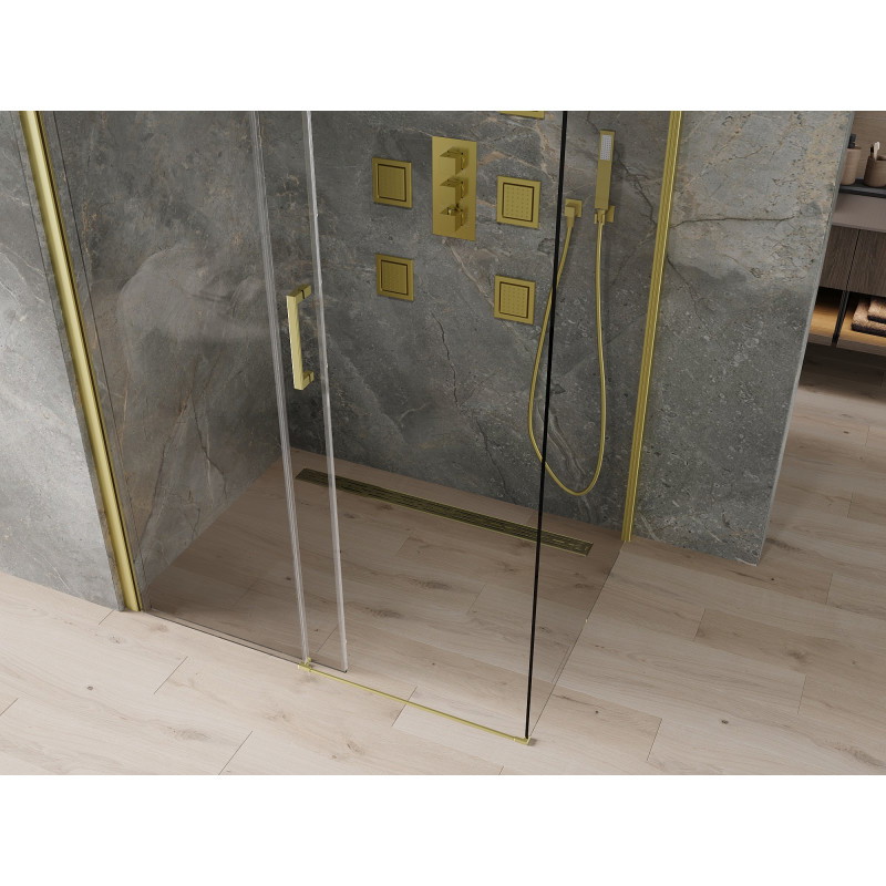 Mexen Omega verschiebbare Duschkabine 110 x 70 cm, transparent, gold - 825-110-070-50-00