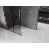 Mexen Velar L Duschwand zum Schieben Walk-in 100 x 200 cm, grafit 8 mm, Roségold - 871-100-003-43-60