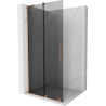 Mexen Velar L Duschwand Schiebetür Walk-in 90 x 200 cm, grafit 8 mm, gebürstetes Kupfer - 871-090-003-43-65