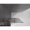 Mexen Velar L Duschwand verschiebbar Walk-in 90 x 200 cm, Graphit 8 mm, Roségold - 871-090-003-43-60