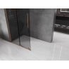 Mexen Velar L Duschwand Walk-In 120 x 200 cm, Graphit 8 mm, gebürstetes Kupfer - 871-120-003-43-65