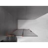 Mexen Velar L Duschwand zum Schieben Walk-in 100 x 200 cm, grafit 8 mm, Roségold - 871-100-003-43-60