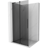 Mexen Velar L Duschwand Schiebetür Walk-in 90 x 200 cm, Graphit 8 mm, gebürstet Gun Gray - 871-090-003-43-66