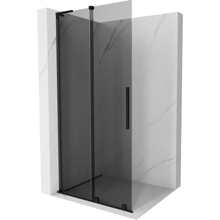 Mexen Velar L Duschabtrennung Schiebetür Walk-in 100 x 200 cm, Graphit 8 mm, Schwarz - 871-100-003-43-70