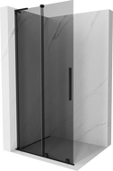 Mexen Velar L Duschabtrennung Schiebetür Walk-in 100 x 200 cm, Graphit 8 mm, Schwarz - 871-100-003-43-70