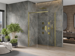 Mexen Omega Schiebeduschkabine 110 x 90 cm, transparent, gold - 825-110-090-50-00
