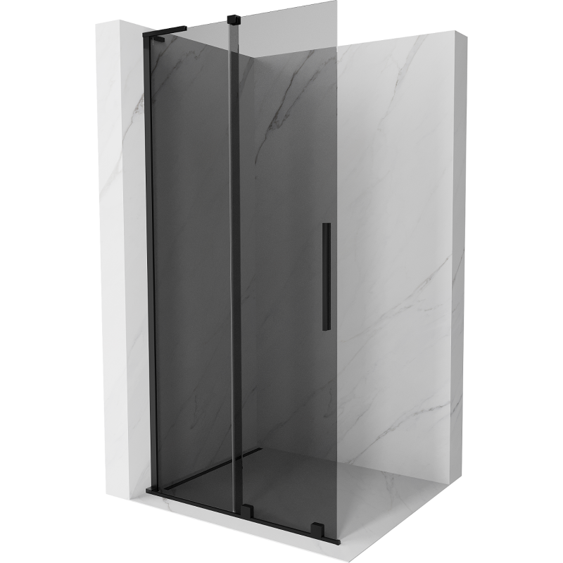 Mexen Velar L Duschwand zum Schieben Walk-in 120 x 200 cm, graphit 8 mm, schwarz - 871-120-003-43-70