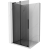 Mexen Velar L Duschwand verschiebbar Walk-in 90 x 200 cm, grafit 8 mm, schwarz - 871-090-003-43-70