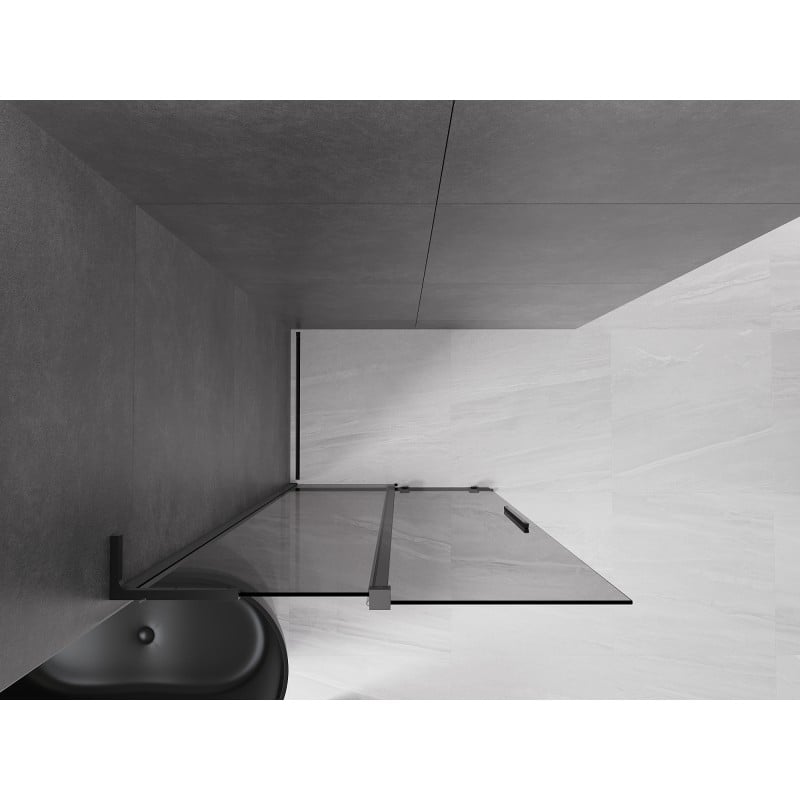 Mexen Velar L Duschwand zum Schieben Walk-in 120 x 200 cm, graphit 8 mm, schwarz - 871-120-003-43-70