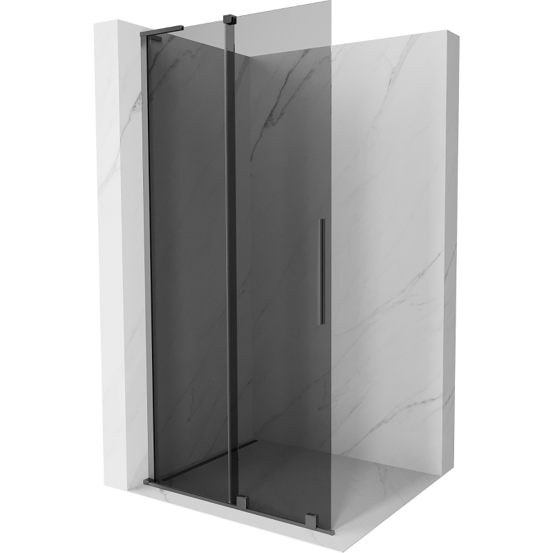 Mexen Velar L Duschwand zum Schieben Walk-in 90 x 200 cm, grafit 8 mm, gun metal - 871-090-003-43-95