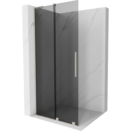 Mexen Velar L Schiebedusche Walk-in 90 x 200 cm, graphite 8 mm, gebürsteter Nickel - 871-090-003-43-97