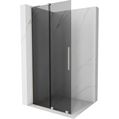 Mexen Velar L Schiebeduschwand Walk-in 110 x 200 cm, Graphit 8 mm, gebürsteter Nickel - 871-110-003-43-97