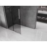 Mexen Velar L verschiebbare Walk-in-Duschwand 100 x 200 cm, Graphit 8 mm, gebürsteter Nickel - 871-100-003-43-97
