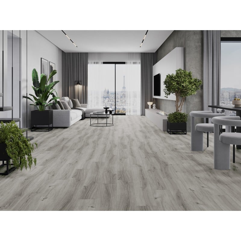 Mexen Harrison Probe von SPC-Vinylpaneelen 6,5 mm, IXPE-Unterlage 1,5 mm, 4 V-Fuge, Eiche - F1044-S