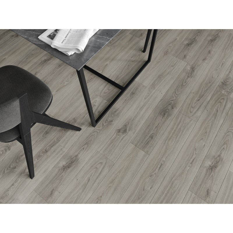 Mexen Silver Creek Probe von SPC-Vinylpaneelen 6,5 mm, IXPE-Unterlage 1,5 mm, 4-seitige V-Fuge, Eiche - F1047-S