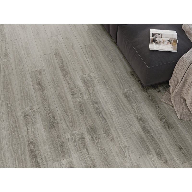 Mexen Silver Creek Probe von SPC-Vinylpaneelen 6,5 mm, IXPE-Unterlage 1,5 mm, 4-seitige V-Fuge, Eiche - F1047-S