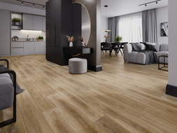Mexen San Marcos Probe von SPC-Vinylpaneelen 6,5 mm, IXPE-Unterlage 1,5 mm, 4 V-Fuge, Eiche - F1048-S