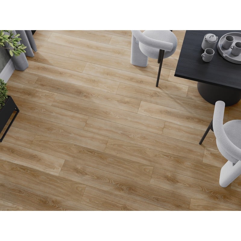 Mexen San Marcos Probe von SPC-Vinylpaneelen 6,5 mm, IXPE-Unterlage 1,5 mm, 4 V-Fuge, Eiche - F1048-S