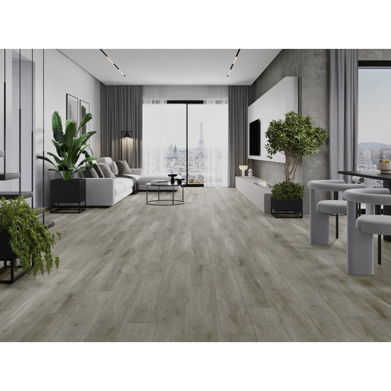 Mexen Riverdale Muster von SPC-Vinylpaneelen 6,5 mm, IXPE-Unterlage 1,5 mm, 4-seitiges V-Fuge, Eiche - F1052-S