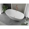 Mexen Eris freistehende Badewanne 180 x 95 cm, weiß, Überlauf Roségold - 53441809500-60