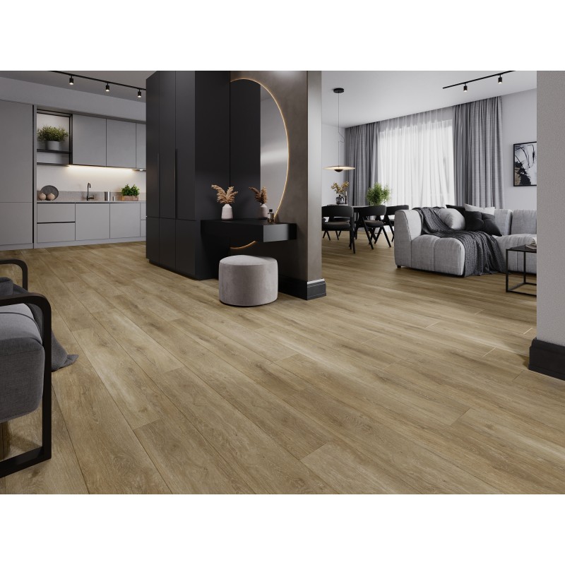 Mexen Clermont Muster von SPC-Vinylpaneelen 6,5 mm, IXPE Unterlage 1,5 mm, 4 V-Fuge, Eiche - F1053-S