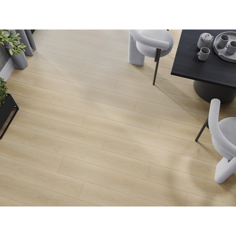 Mexen Charlotte Muster von SPC-Vinylpaneelen 6,5 mm, IXPE-Unterlage 1,5 mm, 4-seitige V-Fuge, Eiche - F1055-S