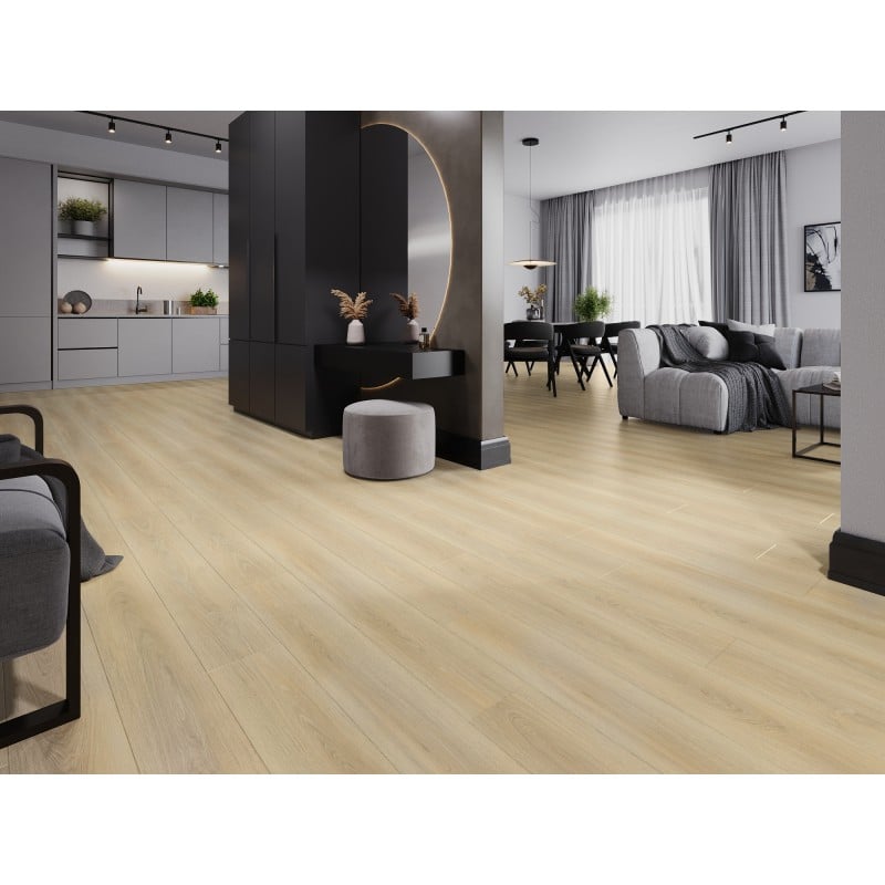 Mexen Kinston Probe von SPC-Vinylpaneelen 6,5 mm, IXPE-Unterlage 1,5 mm, 4 V-Fuge, Eiche - F1057-S