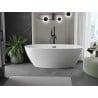 Mexen Eris freistehende Badewanne 180 x 95 cm, weiß, schwarzer Überlauf - 53441809500-70