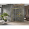 Mexen Omega Schiebeduschkabine 130 x 70 cm, transparent, gold - 825-130-070-50-00
